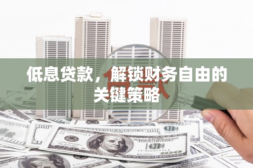 团风低息贷款，解锁财务自由的关键策略