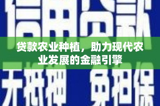团风贷款农业种植，助力现代农业发展的金融引擎