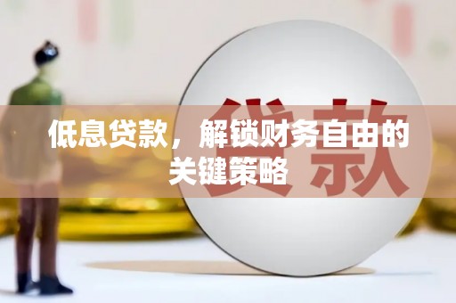 团风低息贷款，解锁财务自由的关键策略