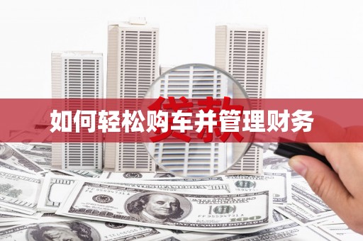 团风如何轻松购车并管理财务